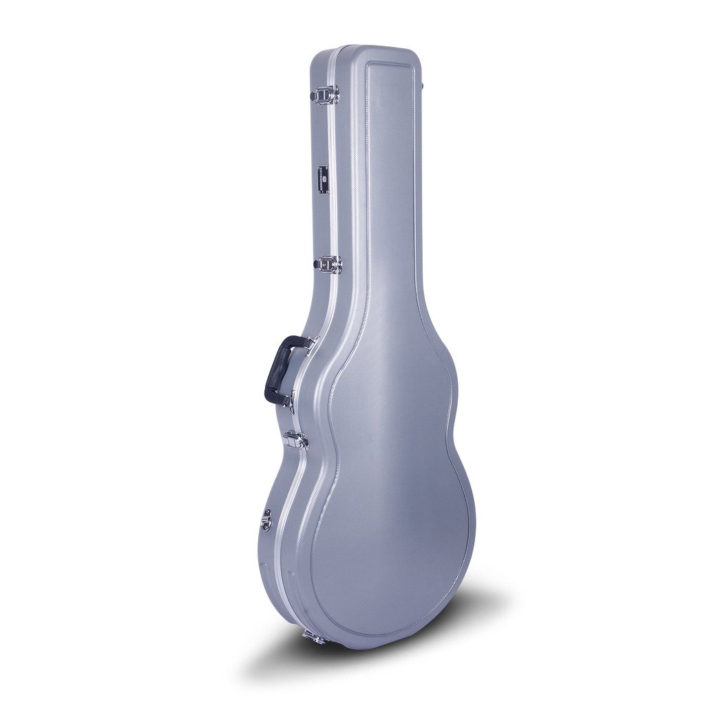 Crossrock 335 Semi-Hollow Electric Guitar Case - Silver with Backpack Option | Durable Protection for Travel & Stage Performances