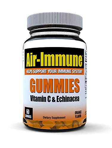 Vitamin C & Echinacea Gummies for Immune Support - Powerful Antioxidant Supplement with 60 Gummies (30 Servings) - Boost Immunity During Cold Season & Travel
