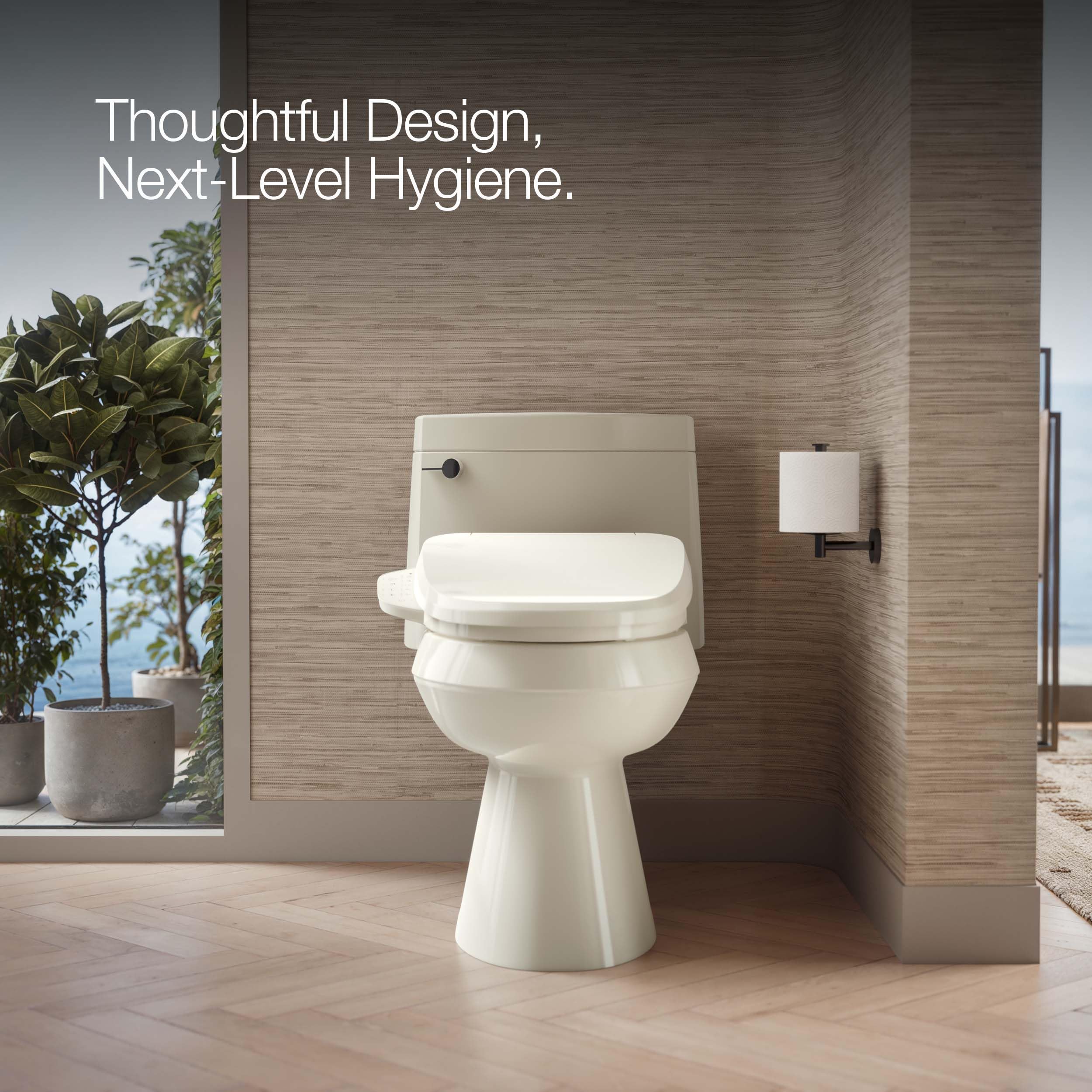 KOHLER PureWash E590 Elongated Heated Bidet Toilet Seat - White with Side Panel, Quiet Close Lid, Self-Cleaning Nozzle, Adjustable Water Pressure & Nightlight - Easy DIY Installation for Bathroom Upgrade (Perfect for Modern Homes & Luxury Bathrooms)
