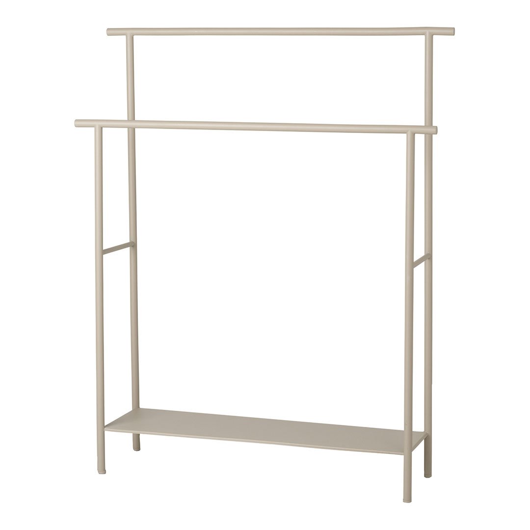 Dora Bathroom Towel Stand - Heavy Duty Stainless Steel Towel Rack for Kitchen & Bathroom - Space Saving Wall Mounted or Freestanding Towel Holder for Home, Hotel, Spa (Brushed Nickel)