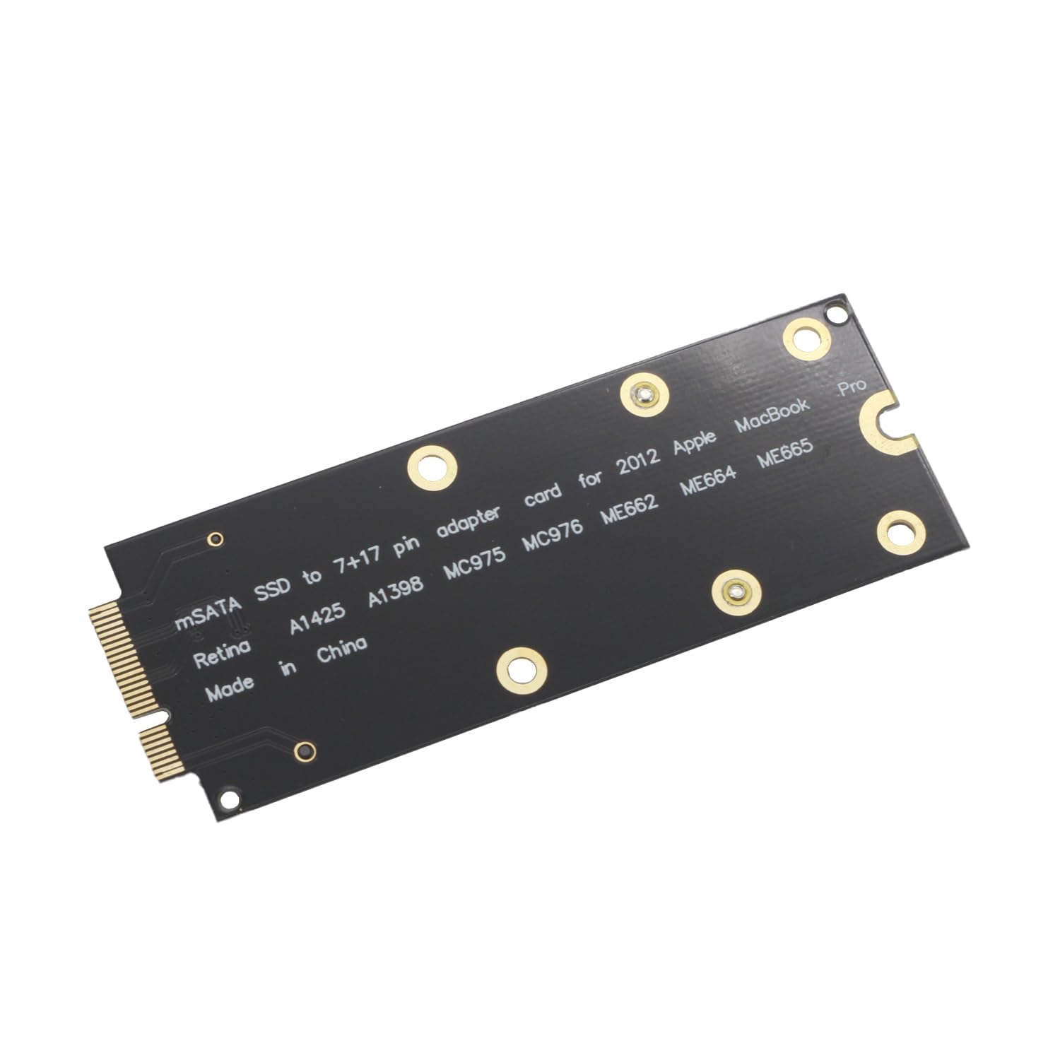 7+17 Pin mSATA SSD to SATA Adapter Card for MacBook Pro 2012 (MC976/A1425/A1398) - Upgrade Your MacBook Storage for Faster Performance & Data Transfer