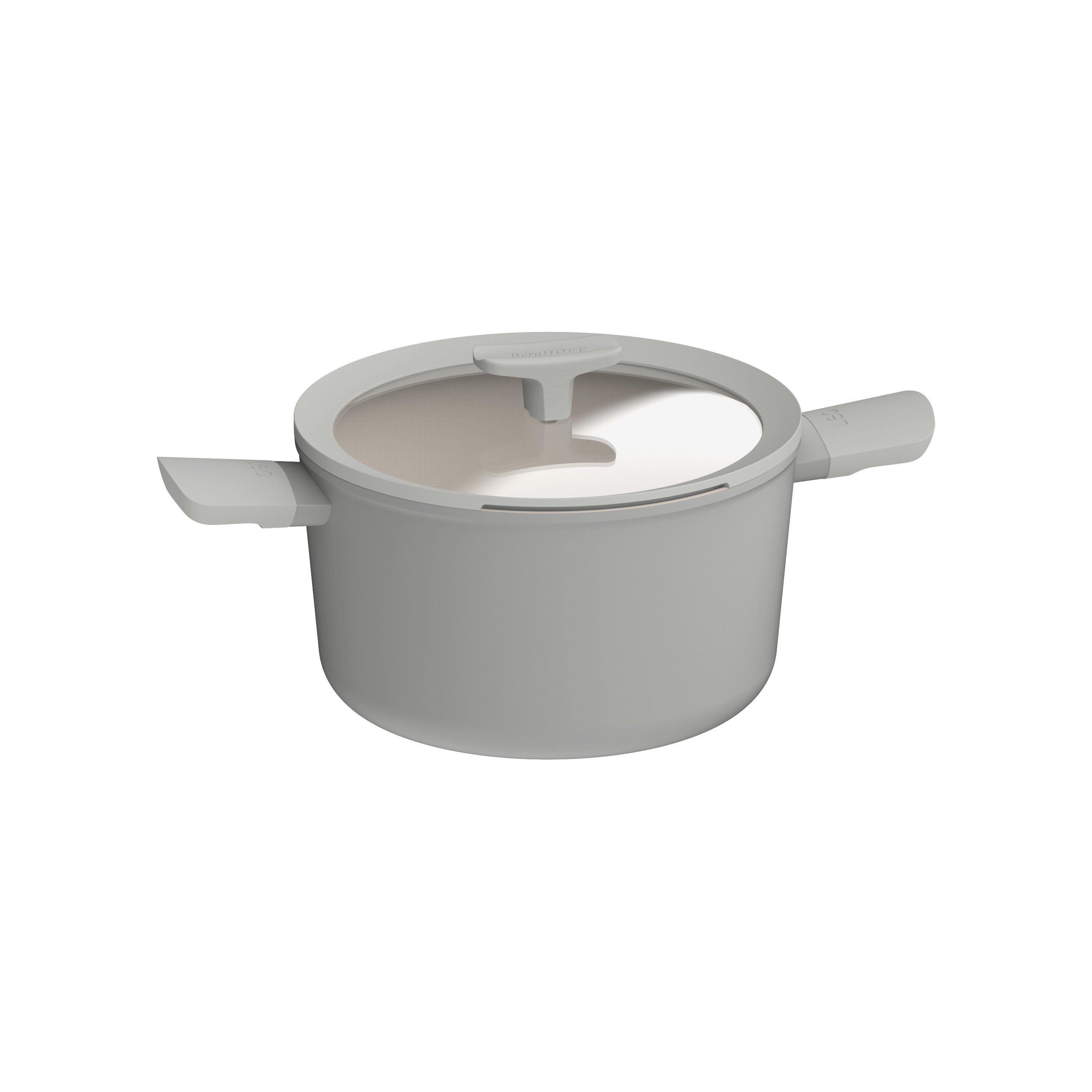 BergHOFF Leo Balance 11-Piece Nonstick Aluminum Cookware Set with Glass Lids in Moonmist - Perfect for Frying, Sautéing & Simmering - Ideal for Home Chefs & Everyday Cooking