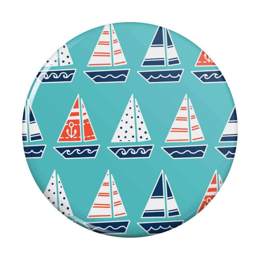 Stylish Sailboat Design Refrigerator Magnets - Decorative Kitchen Fridge Locker Buttons for Home & Office Organization - Perfect for Holding Notes, Photos, and Reminders