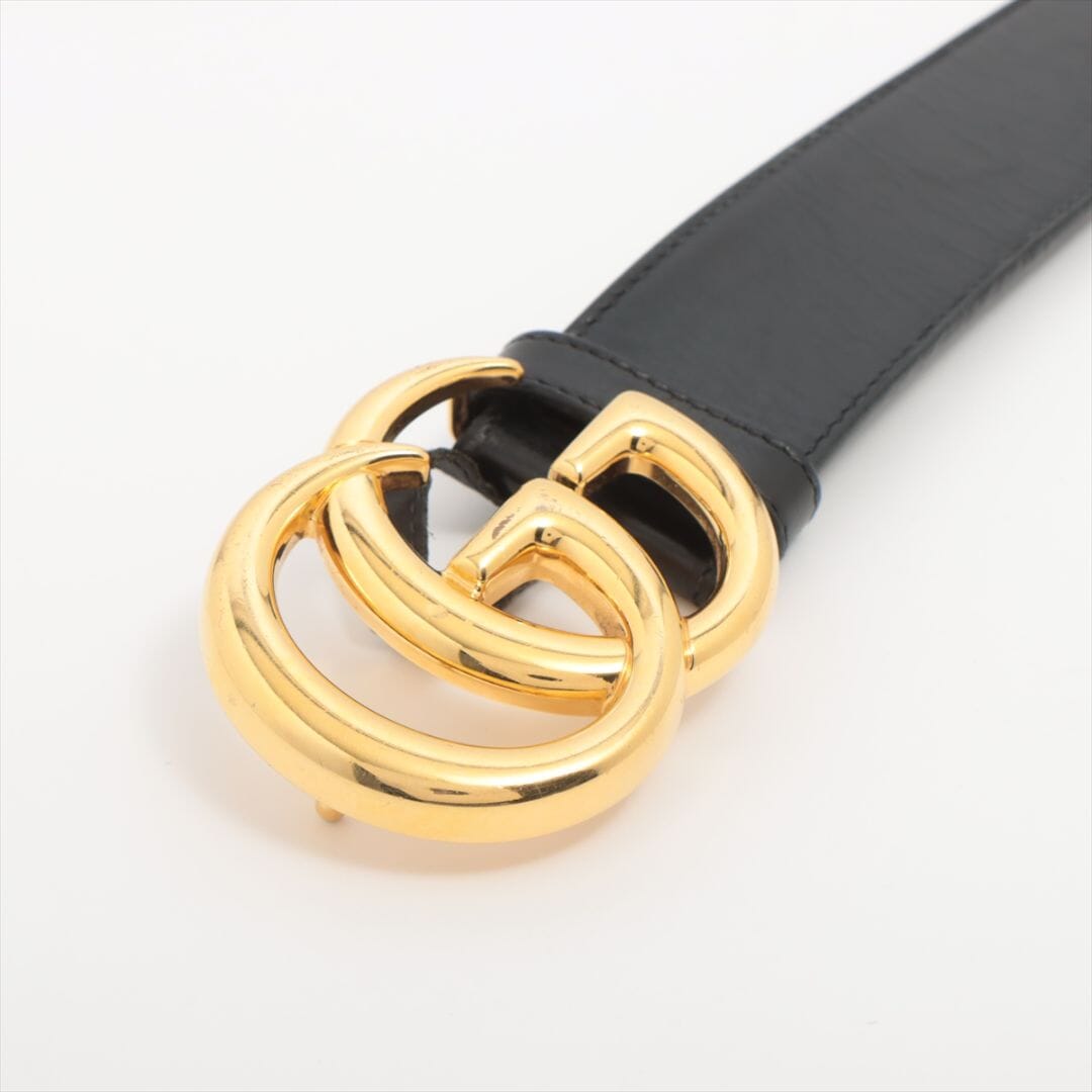 Gucci GG Marmont Leather Belt for Women - Black Luxury Designer Belt with Double G Buckle for Jeans, Dresses & Office Wear