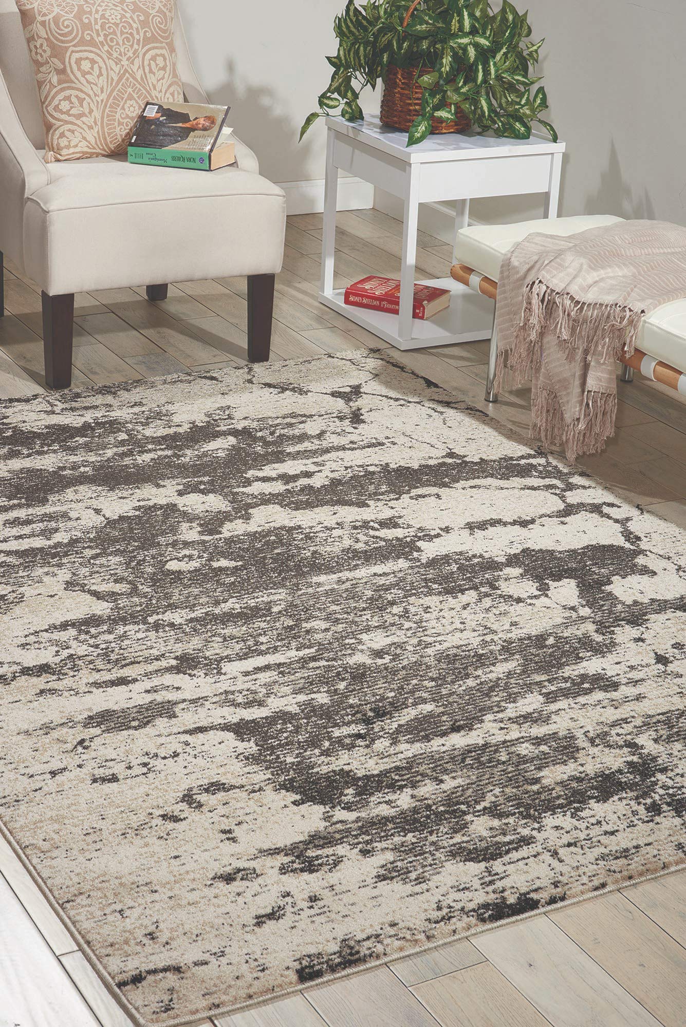 Nourison Maxell Modern Ivory/Grey 9'3