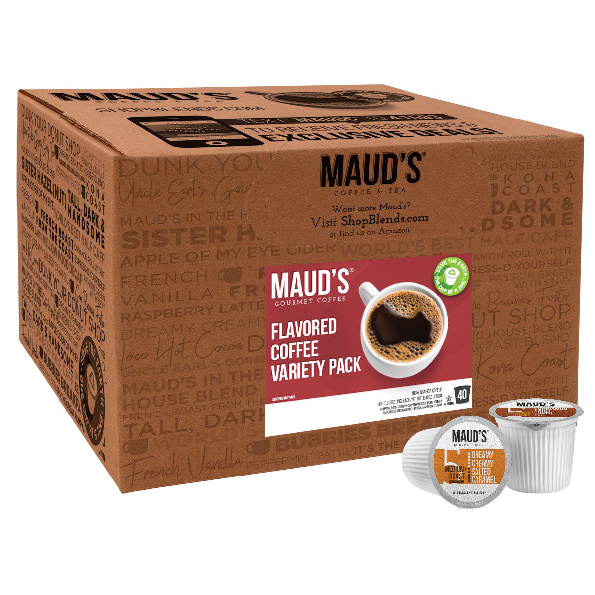 Maud's Flavored Coffee Variety Pack - 9 Delicious Blends for Gourmet Coffee Lovers | Perfect for Home Brewing, Office & Gifts
