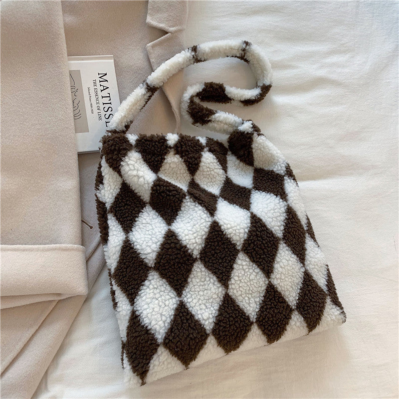Love Heart Shoulder Bags - Winter Plush Shopping Tote for Women | Cute Crossbody Purse for Daily Use, Date Night & Gift Giving