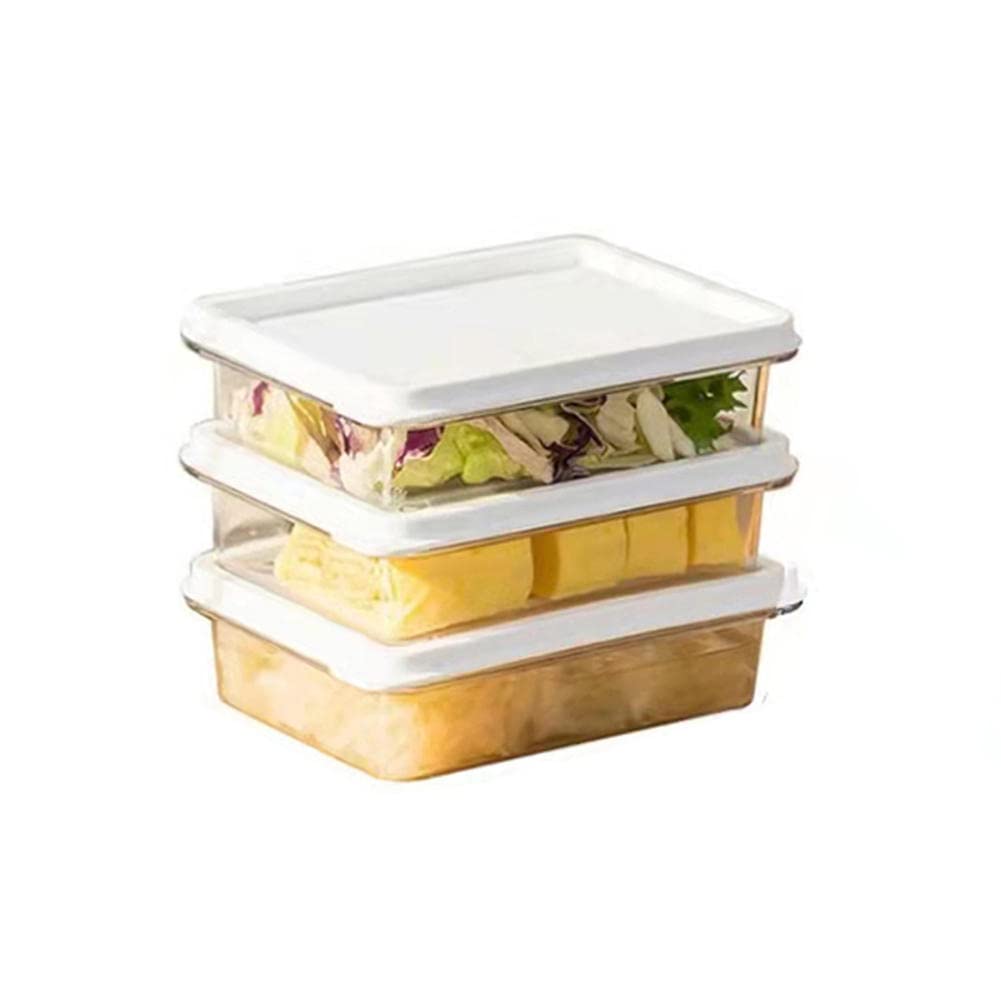 JINYISI Stackable Fridge Organizer Bins with Lids - Food Storage Containers for Refrigerator, Perfect for Organizing Fruits, Vegetables & Drinks - Ideal for Kitchen, Pantry & Meal Prep Organization