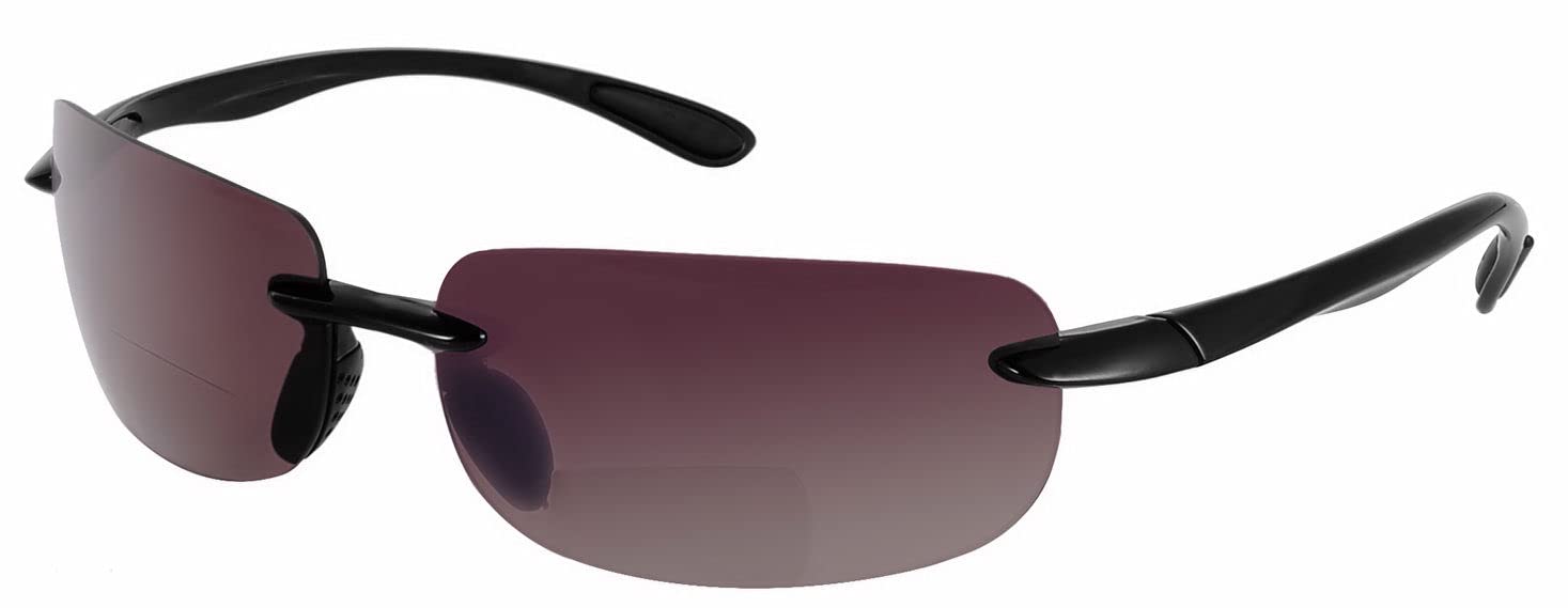 Lightweight Polarized Bifocal Reading Sunglasses - 2 Pack Sport Wrap Sunglasses for Men & Women | Perfect for Driving, Fishing & Outdoor Activities