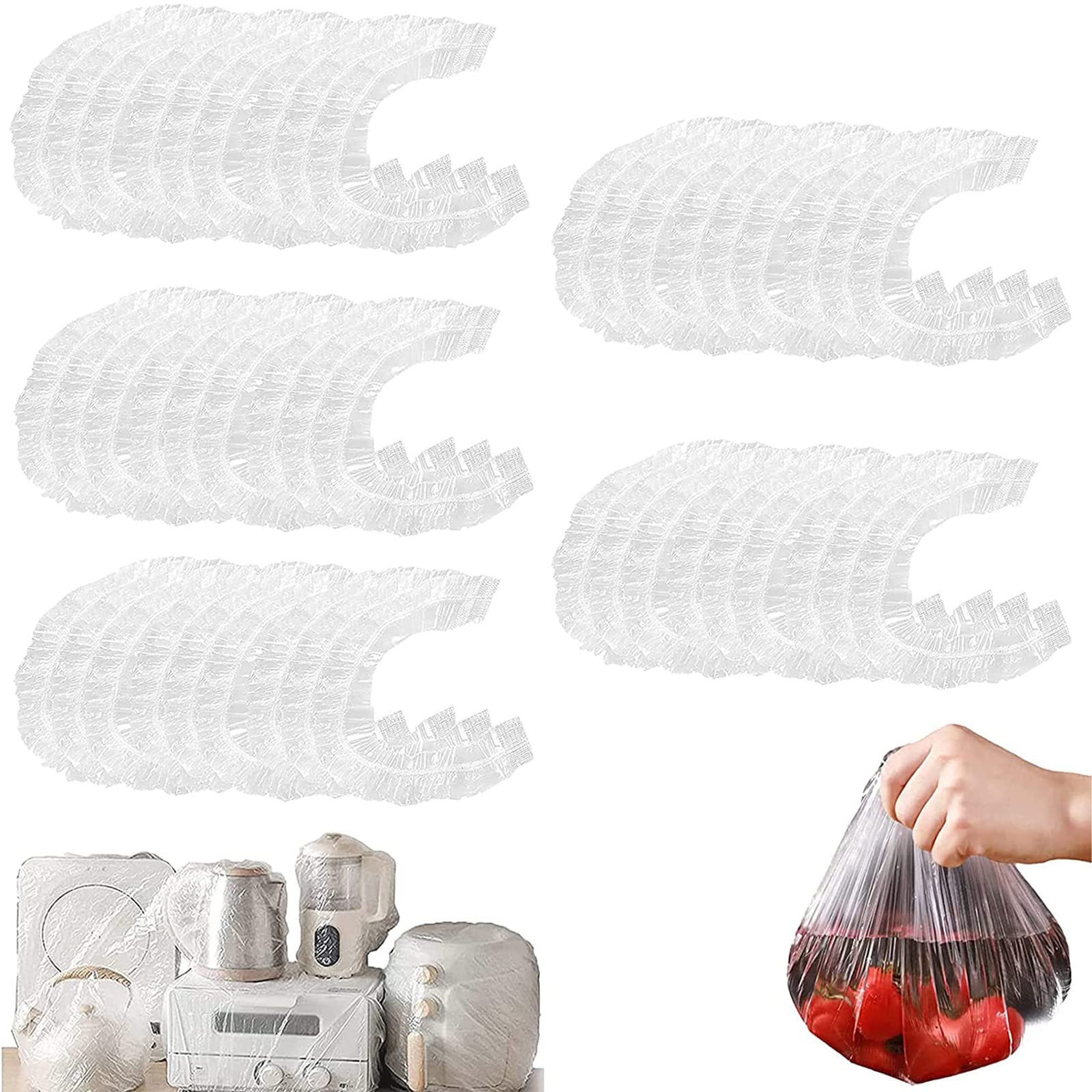 **80CM Clear Universal Kitchen Appliance Dust Covers (50PCS) – Thickened Disposable Dustproof Protective Covers for Refrigerator, Microwave, Blender & More – Ideal for Home, Office & Restaurant Use**