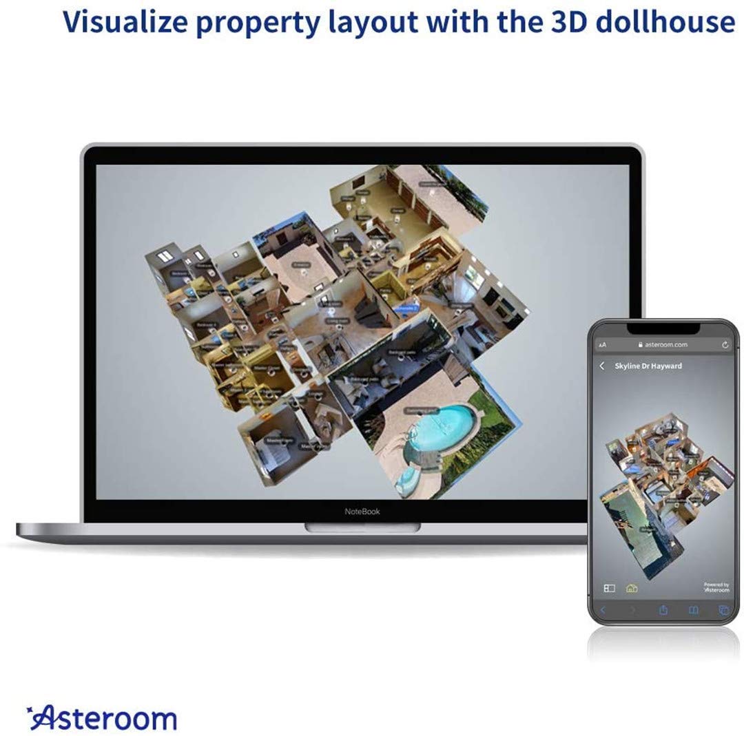 Asteroom 360 Camera 3D Virtual Tour Kit for Real Estate - 2nd Generation Bundle with Digital Camera Rotator, Fisheye Lens & Tripod + iPhone 12 Pro Max Case | Perfect for Property Showcases, VR Content Creation & Virtual Open Houses