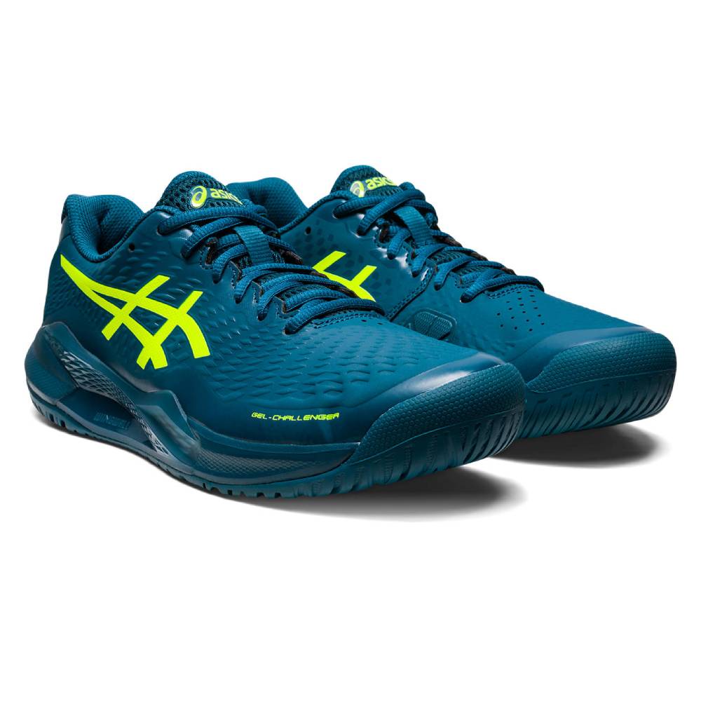 ASICS Gel Challenger 14 Men's Tennis Shoes - Lightweight Performance Court Shoes for Men in Blue/Yellow | Perfect for Hard Court & Clay Court Tennis Matches