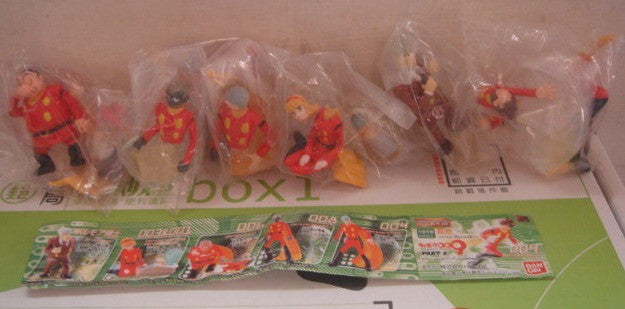 Bandai Cyborg 009 Gashapon Part 2 - 6-Piece Mascot Swing Strap Figure Set for Anime Fans | Perfect for Keychains, Backpacks & Collectors Display