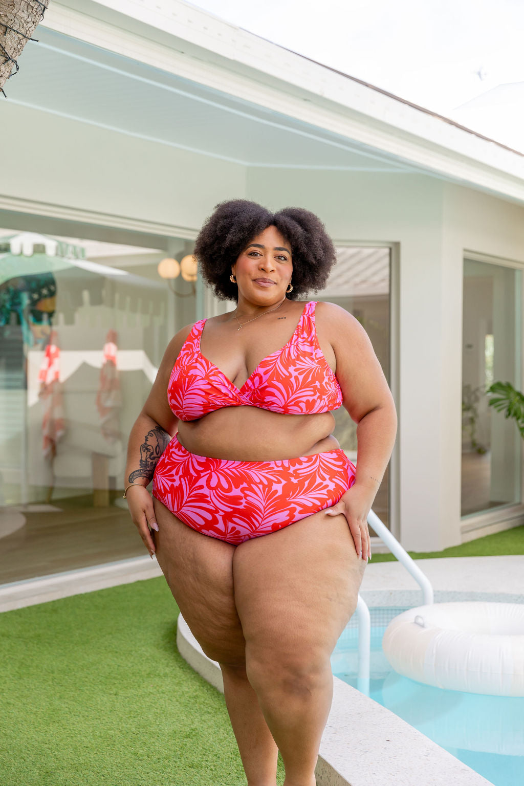 Burleigh Pink Jungle Bikini Top - Women's Swimwear for Beach, Pool & Summer Vacations