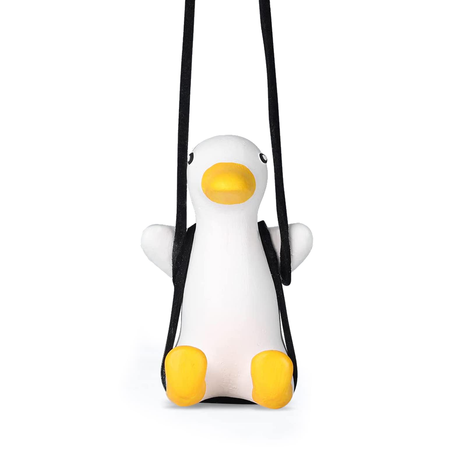 Cute Swing Duck Car Rear View Mirror Hanging Ornament - Fun Decorative Accessory for Vehicles, Gifts & Car Interior Styling