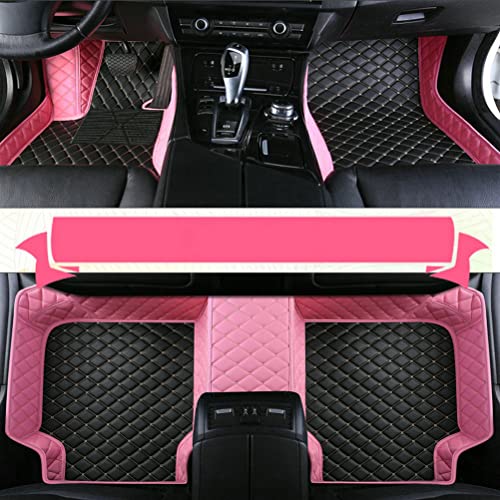black pink car floor mats 3