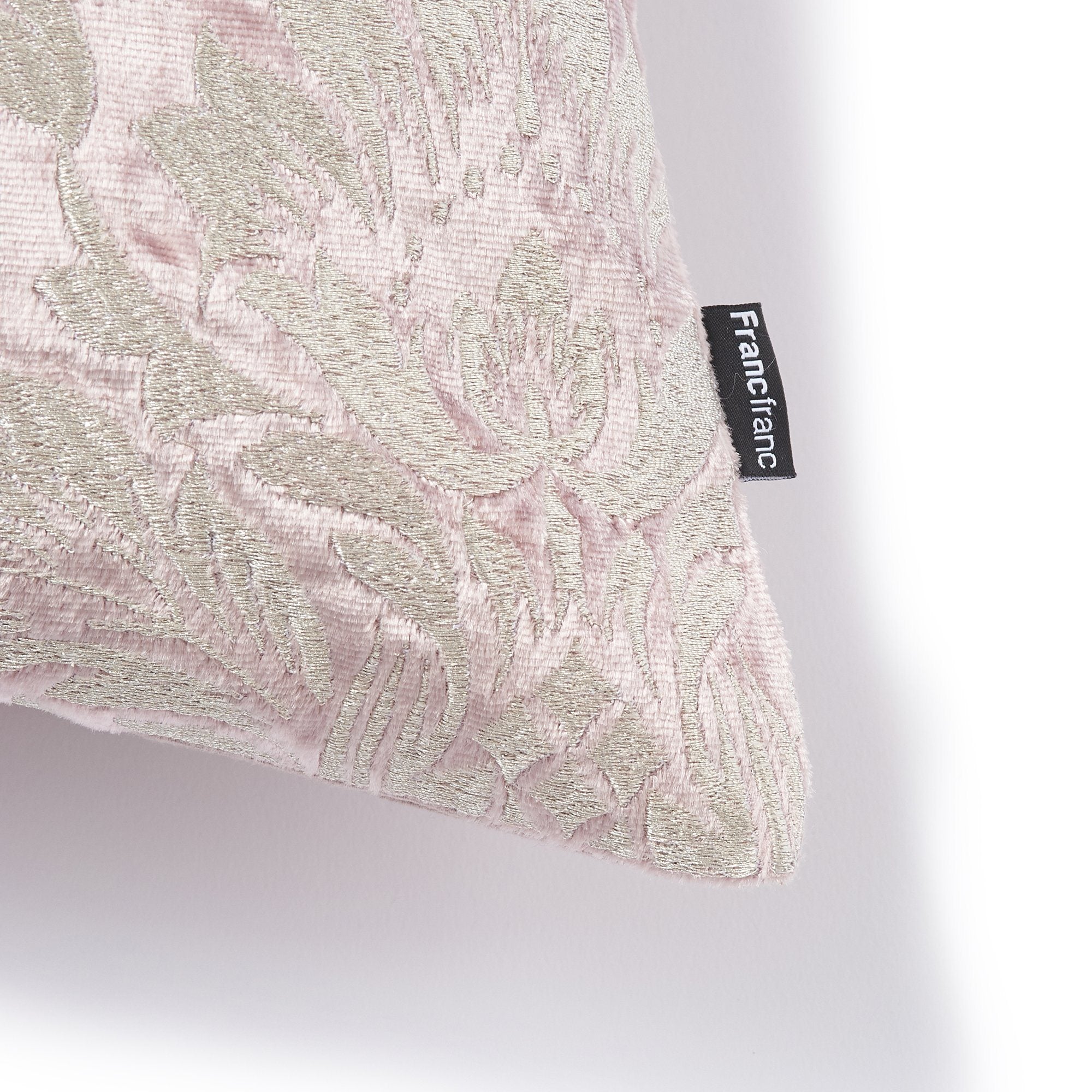 Charlesen Light Pink & Silver Cushion Cover - Soft Decorative Pillow Case for Sofa, Bed, Living Room