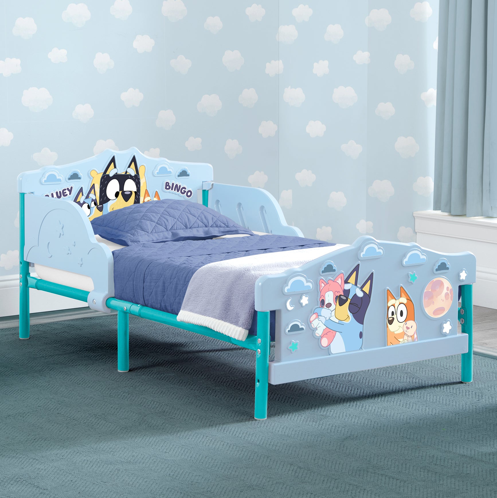 Bluey 3D Toddler Bed - Kids Themed Bed for Boys & Girls - Perfect for Nursery, Bedroom, and Playroom Decor
