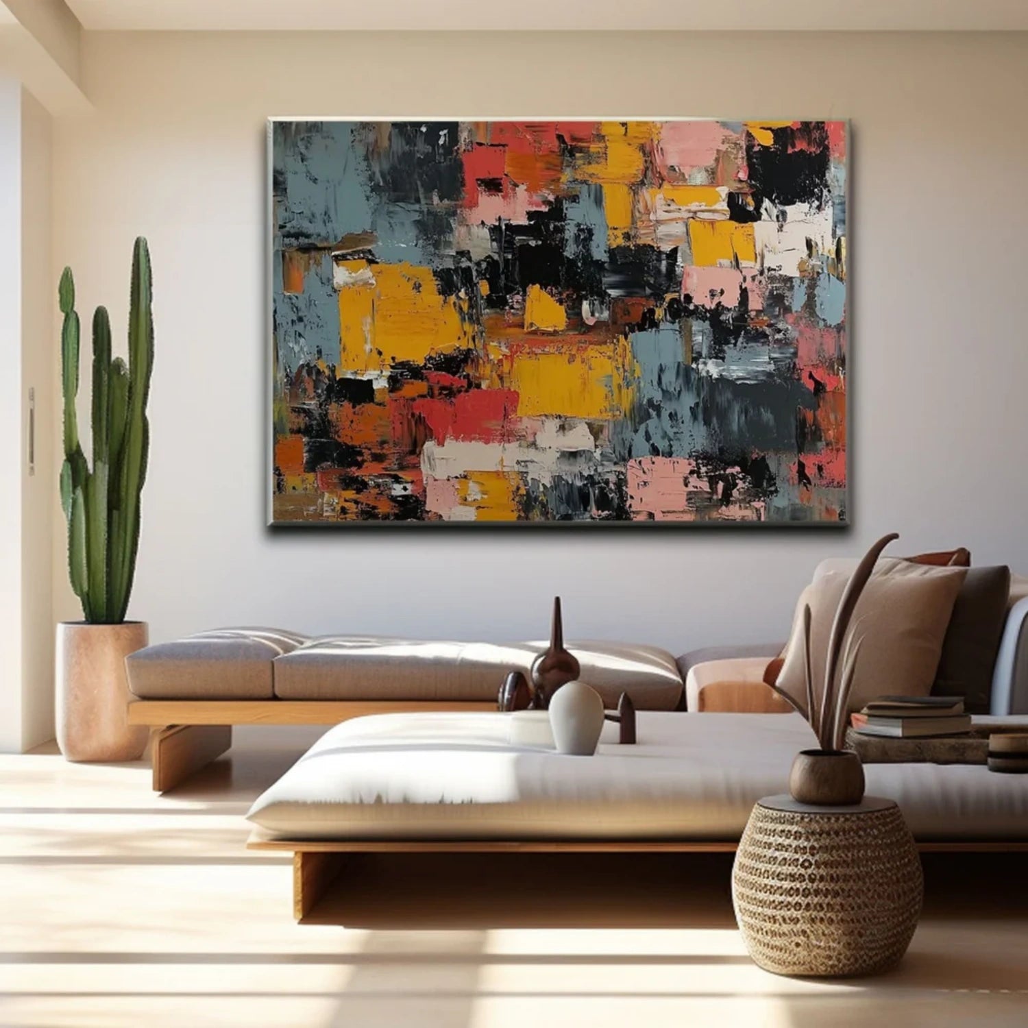 Pollock Art #JP001 - Abstract Expressionist Painting for Home & Office Decor | Perfect for Living Rooms, Bedrooms, and Creative Spaces