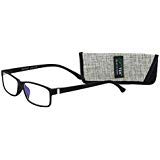 SAV Optitek Computer 2103 Black Reading Glasses for Men - Anti-Glare Blue Light Blocking Glasses for Office Work, Gaming & Screen Time