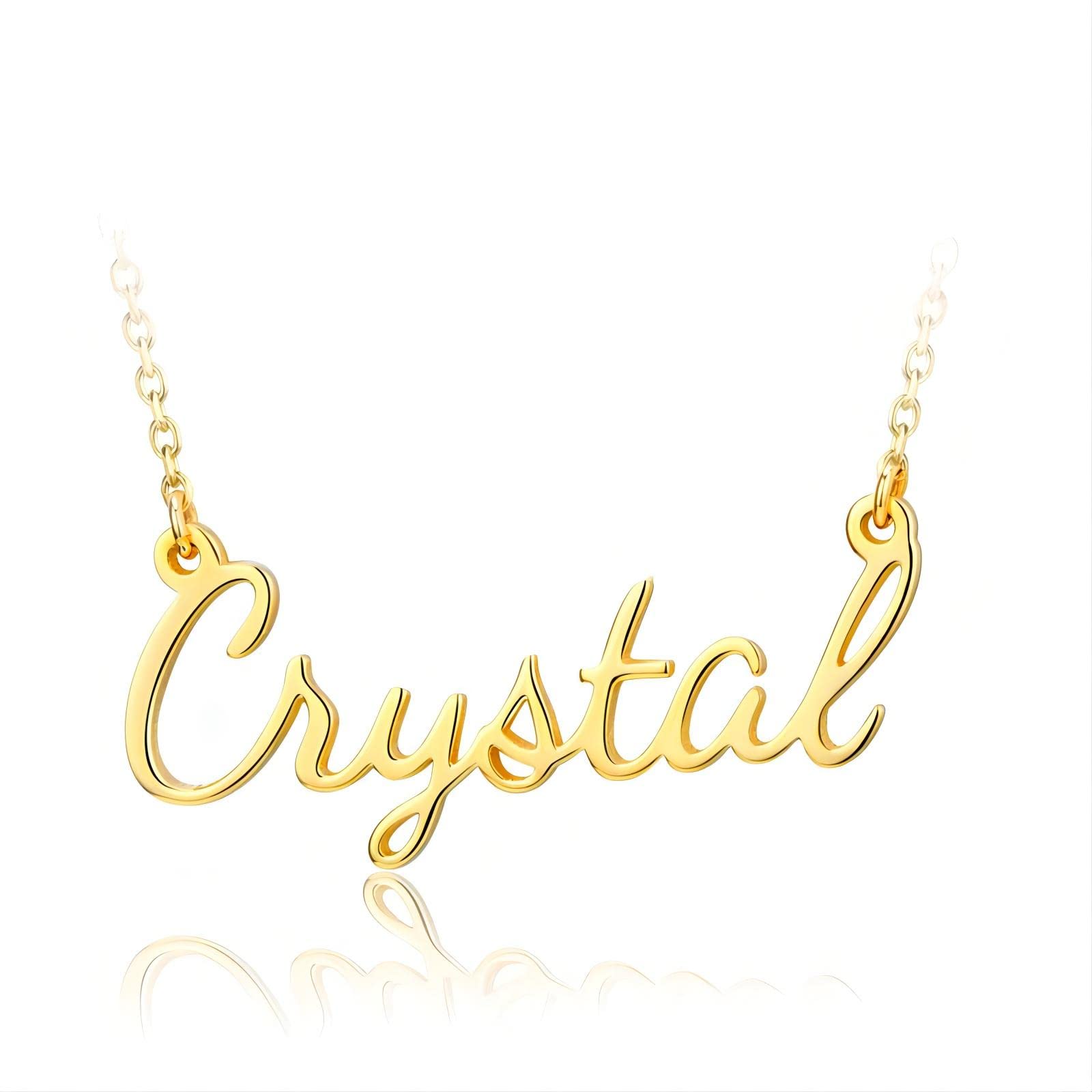 Zmcongz Personalized Name Necklace - 18K Gold Plated Custom Nameplate Necklace for Women & Girls | Elegant Jewelry Gift for Birthday, Anniversary & Special Occasions