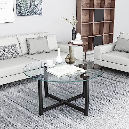 Round Clear Coffee Table