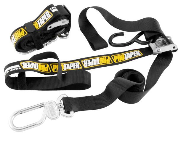 ProTaper Motorcycle Tie Down Straps - Heavy Duty Ratchet Straps for Secure Bike Transport - Ideal for Motorcycle Hauling, Trailering, and Storage