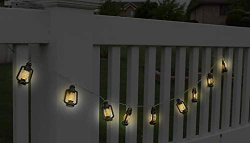 Merdian Point Mini LED Lantern String Lights - 10 Lights for Indoor/Outdoor Party, Patio, Holiday & Wedding Decorations - Perfect for Backyard, Garden, Christmas Tree & Bedroom Ambiance