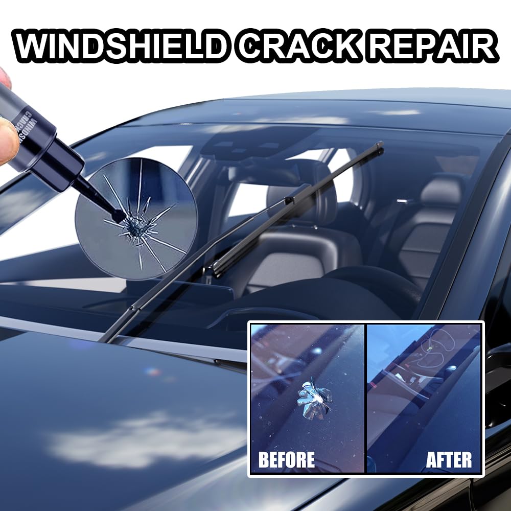 Car Windshield Crack Repair Kit – 2 Set, Multifunctional Glass Repair Fluid for Fixing Chips & Cracks, Automotive Windscreen Tool – Perfect for DIY Windshield Repair at Home or On-the-Go