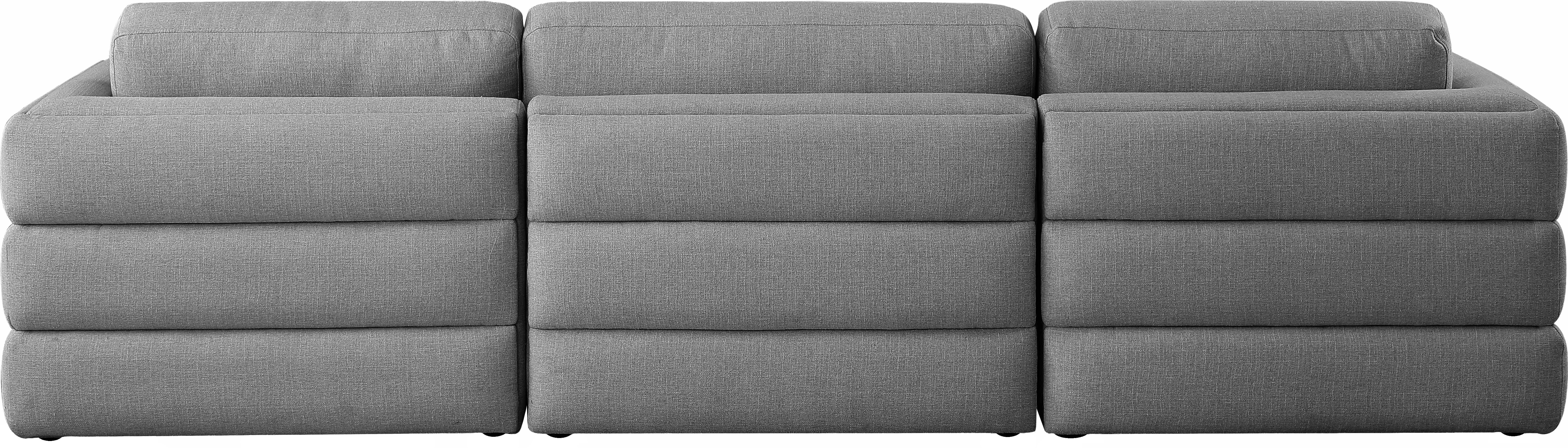 Beckham Durable Linen Textured Fabric Modular Sofa - Modern Sectional Couch for Living Room, Lounge & Home Office - Easy to Assemble Comfortable Sofa Set with Washable Covers