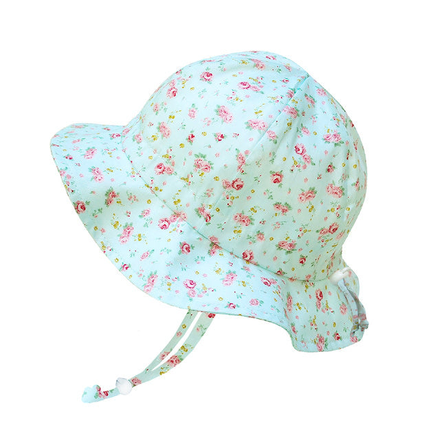Jan & Jul Cotton Floppy Sun Hat for Women - Vintage Rose Design UV Protection Wide Brim Beach Hat for Summer Outdoor, Travel, and Gardening