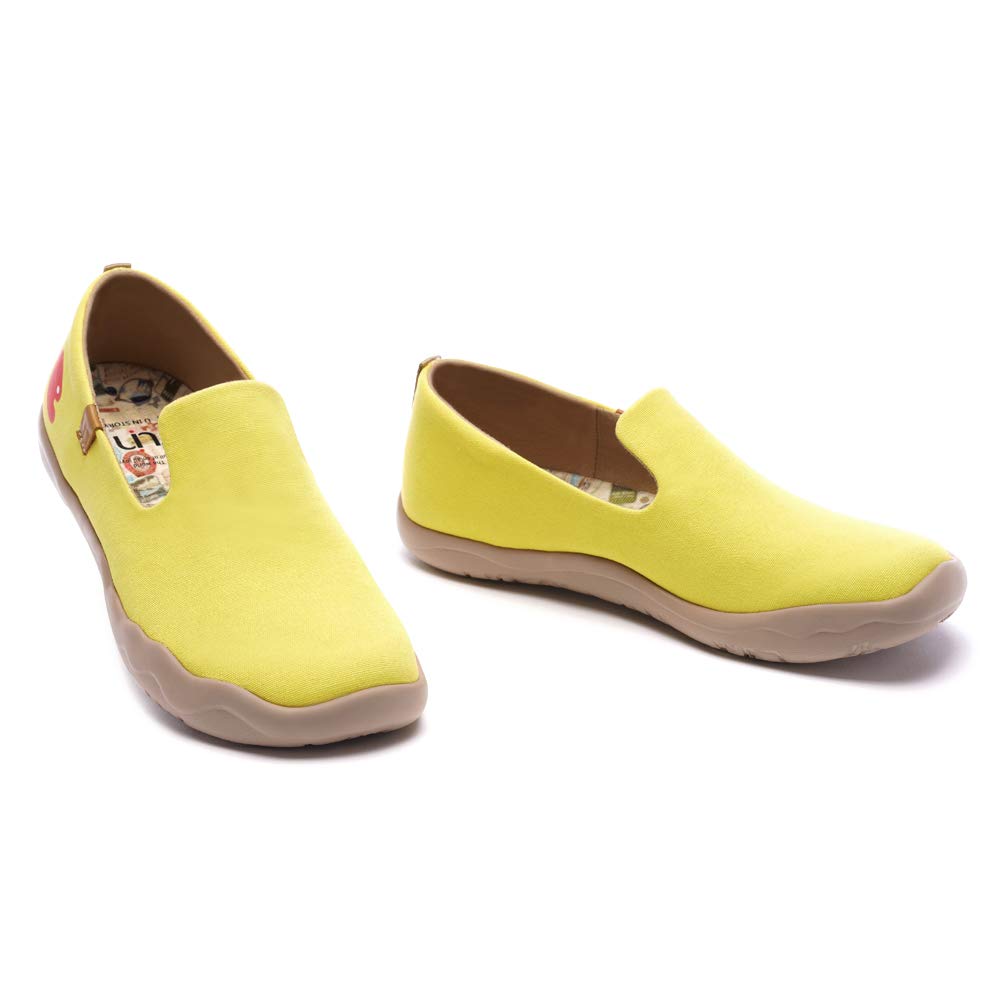 UIN Women's Slip-On Loafers - Lightweight Casual Sneakers with Artistic Paint Design, Comfortable Walking Shoes for Travel & Everyday Wear | Perfect for Office, Shopping and City Exploration