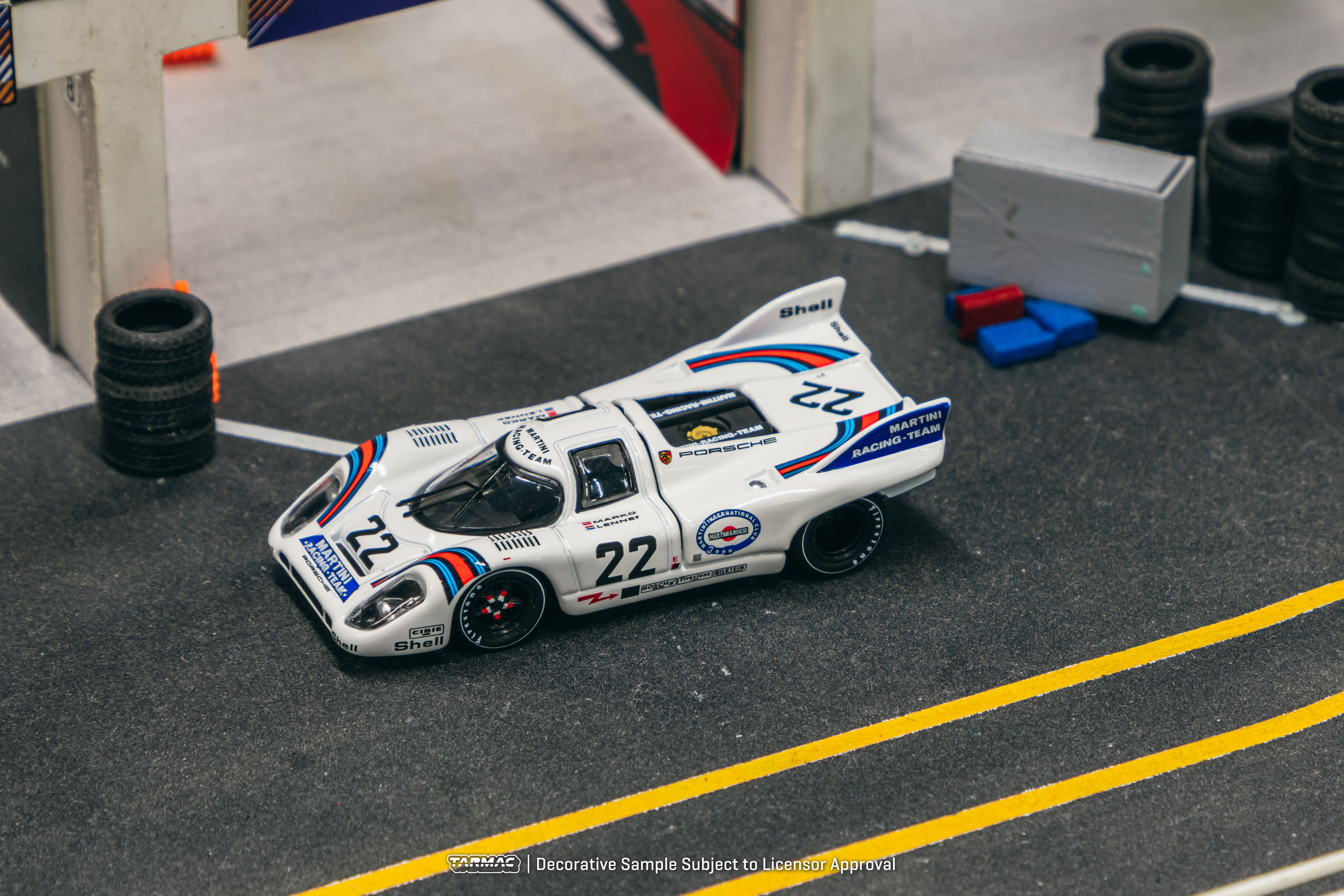 1/64 Scale Porsche 917 KH Diecast Model - 1971 24h Le Mans Winner #22 - Collectible Racing Car for Display & Gifts