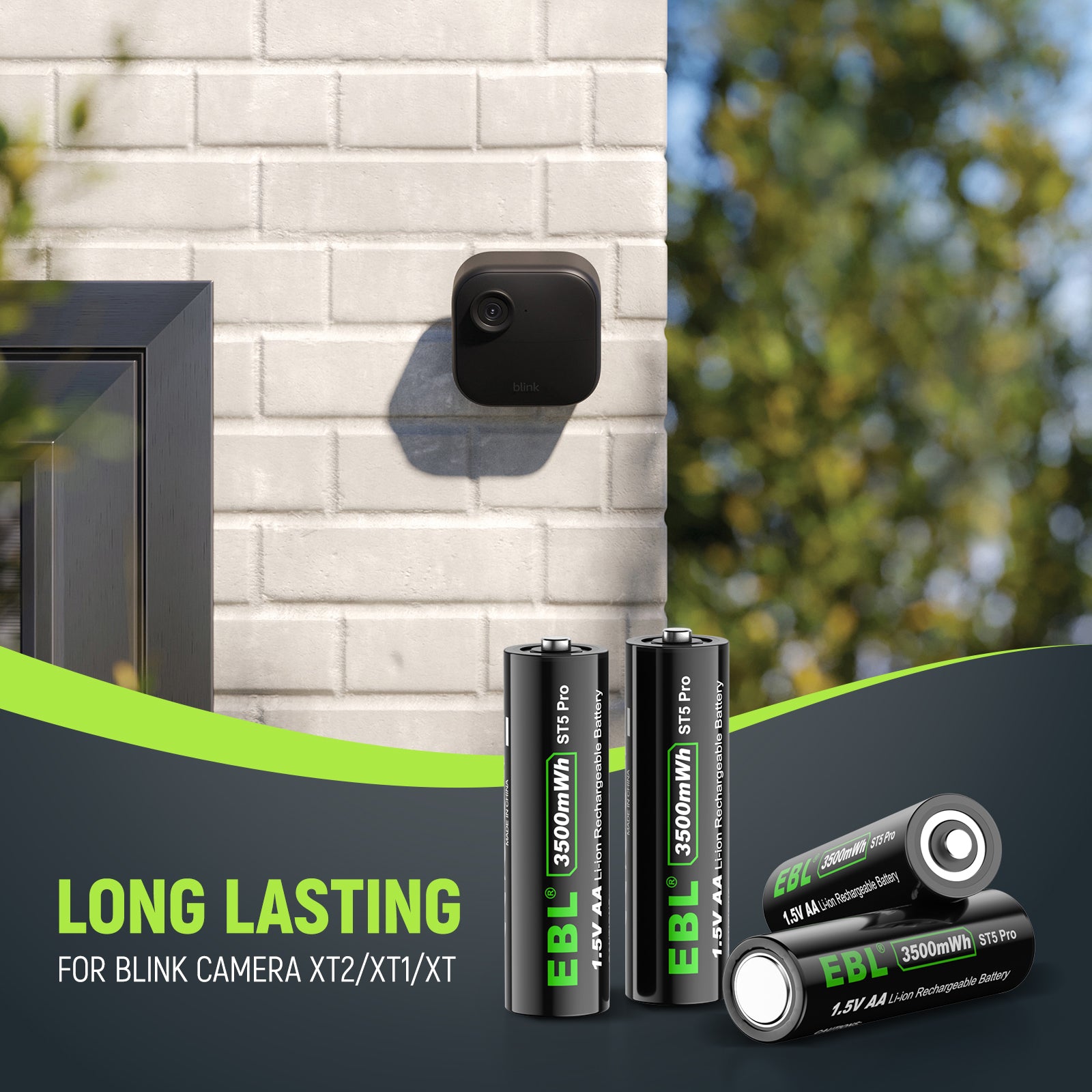 EBL 1.5V Rechargeable AA Lithium Batteries 3500mWh - Long Lasting Power for Cameras, Flashlights & Electronics - Mid Year Sale