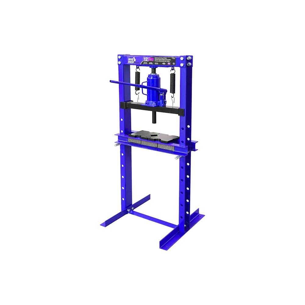 4utoHydra 12 Ton (24,000 lb) Heavy Duty H-Frame Hydraulic Shop Press with Steel Plates - Ideal for Garage, Auto Repair & Metal Stamping Projects