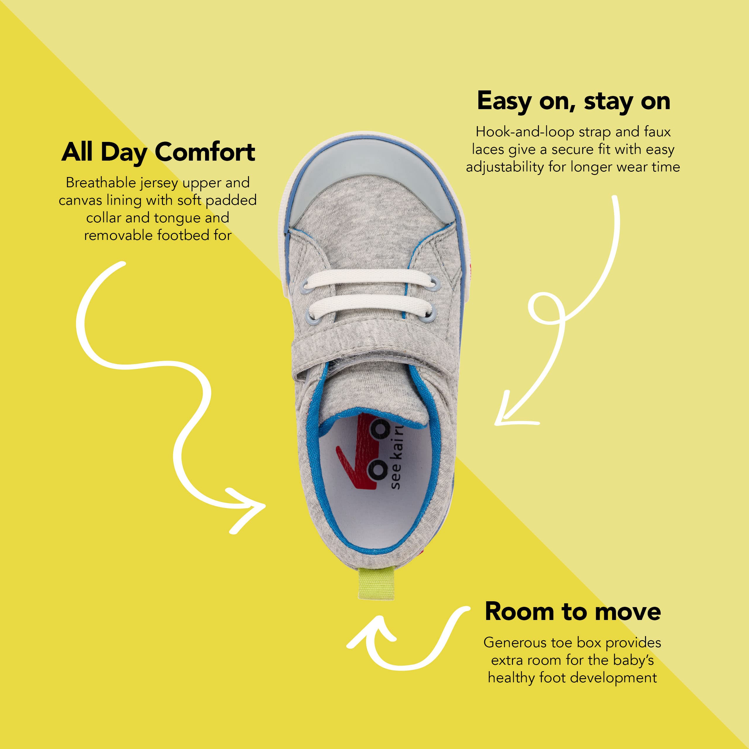 See Kai Run Tanner Sneakers for Kids - Comfortable & Stylish Toddler Shoes for School, Play & Everyday Wear