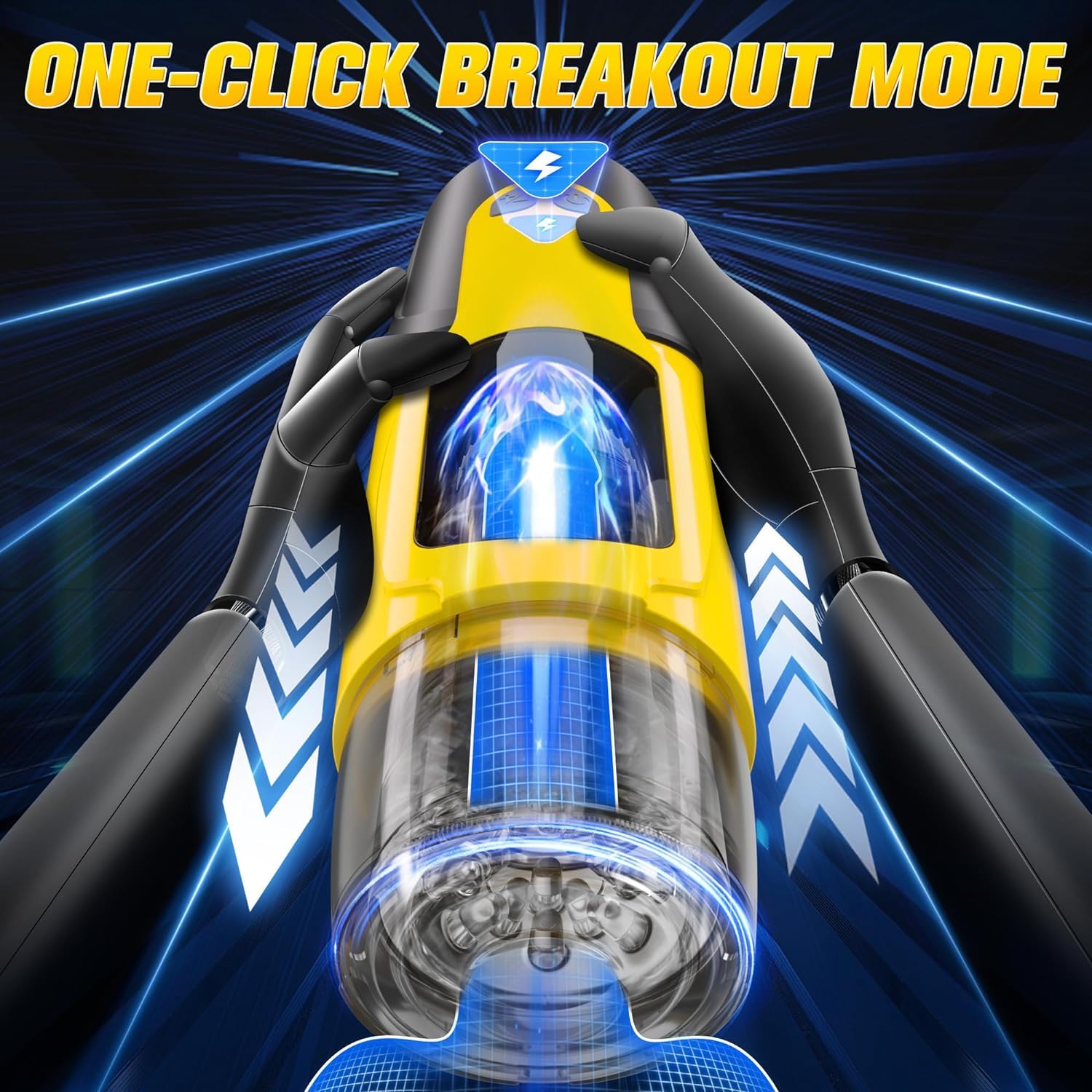 Automatic Male Masturbator with Heating & Suction - Electric Thrusting Adult Toy for Men - Hands-Free Auto BJ Machine - Portable & Discreet Design - Perfect for Solo Pleasure & Stress Relief