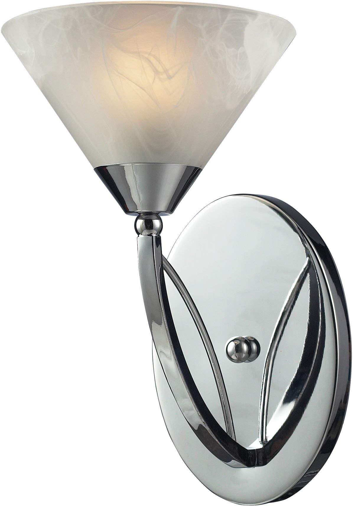 Elk 17020/1 Elysburg 1-Light Bathroom Vanity Light in Polished Chrome - Perfect for Modern Bathroom & Powder Room Lighting