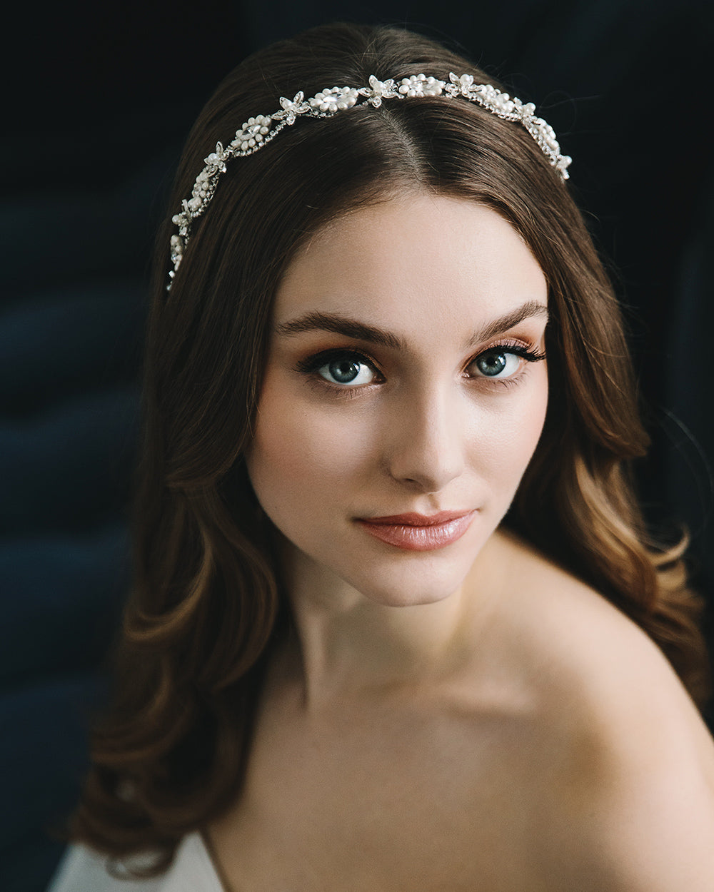 Davina Pearl Headband for Women - Elegant Crystal Rhinestone Hair Accessories for Weddings, Parties & Special Occasions