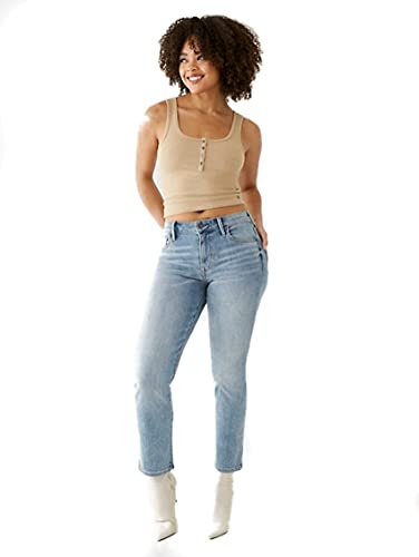True Religion Women's Jennie High Rise Cropped Straight Leg Jeans - Stylish Denim Pants for Casual Wear, Office & Night Out