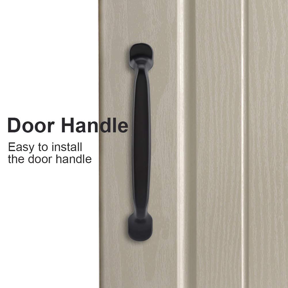 Premium Black Door Handle - Heavy Duty Cabinet & Wardrobe Drawer Pulls (2 Pack) - Perfect for Kitchen Cabinets, Bedroom Furniture & Office Storage Solutions