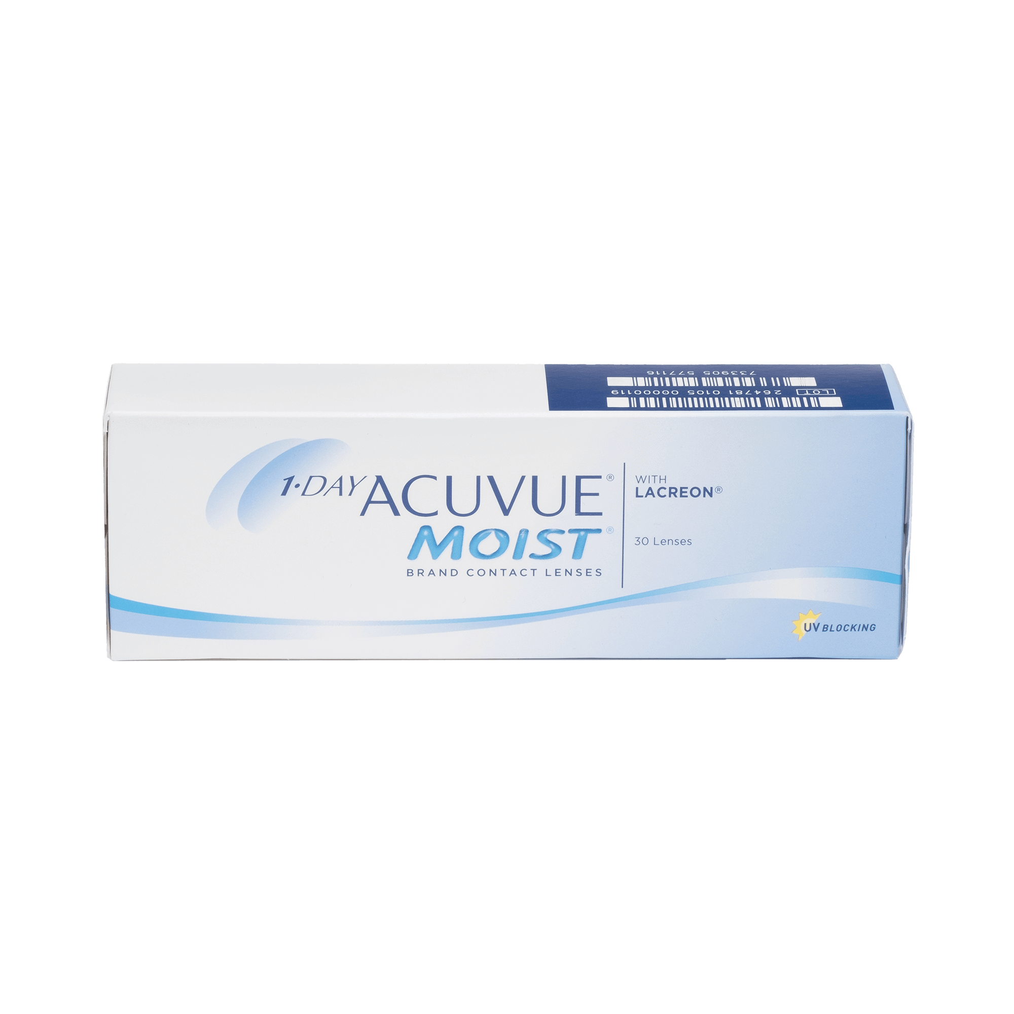 1 Day Acuvue Moist Daily Disposable Contact Lenses - 30 Pack (15 Lenses per Eye) for All-Day Comfort & Hydration - Perfect for Work, Sports & Travel