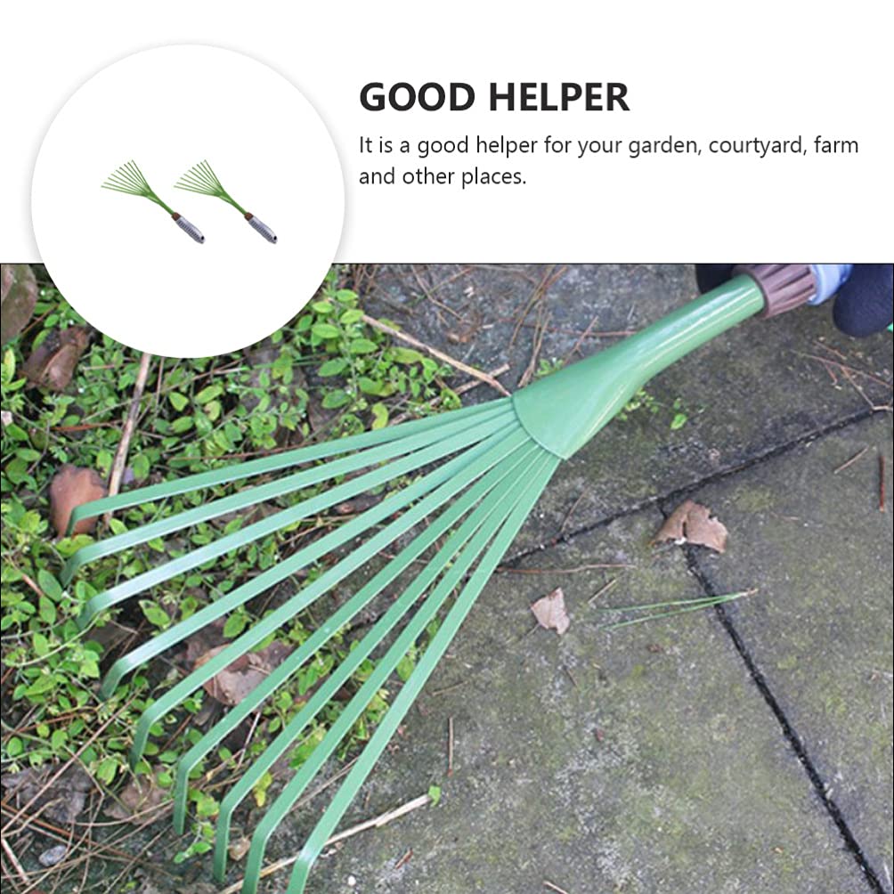 2-Pack Heavy Duty Garden Rake & Cultivator - Stainless Steel Soil Rake for Weeding, Loosening Soil, Gardening & Landscaping - Perfect for Flower Beds, Lawns & Vegetable Gardens