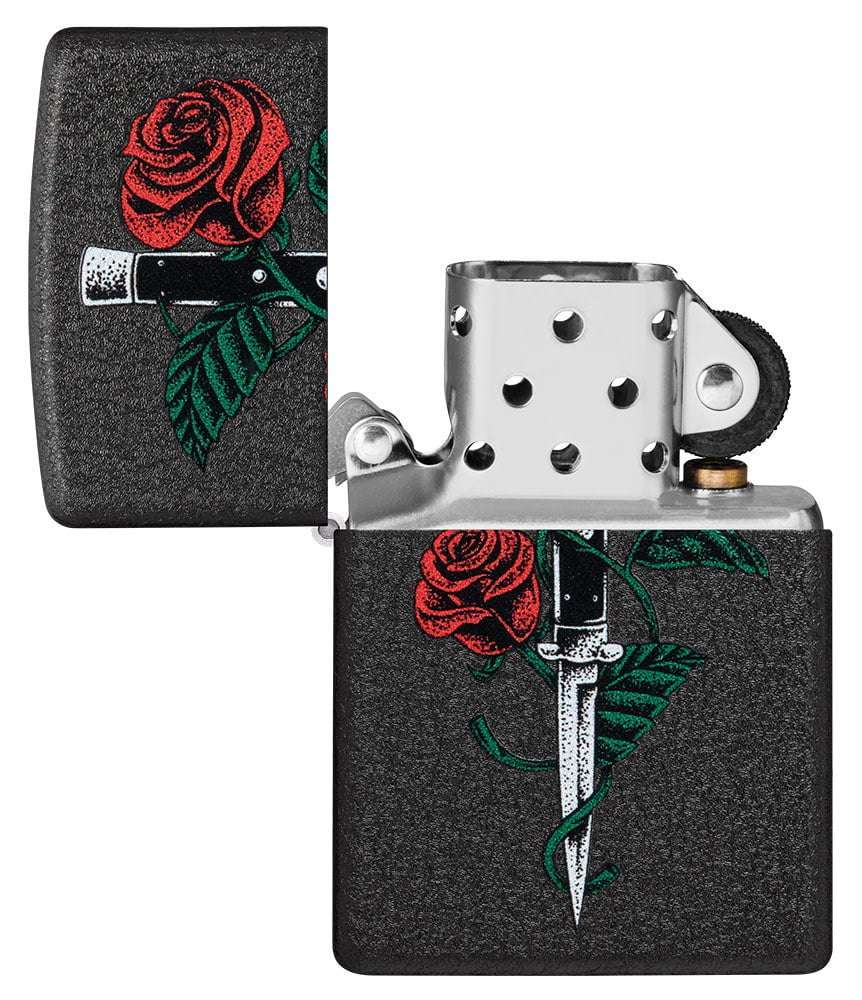 Rose Dagger Tattoo Design - Unique Floral Dagger Tattoo Art for Men & Women | Perfect for Arm, Sleeve, or Back Tattoos