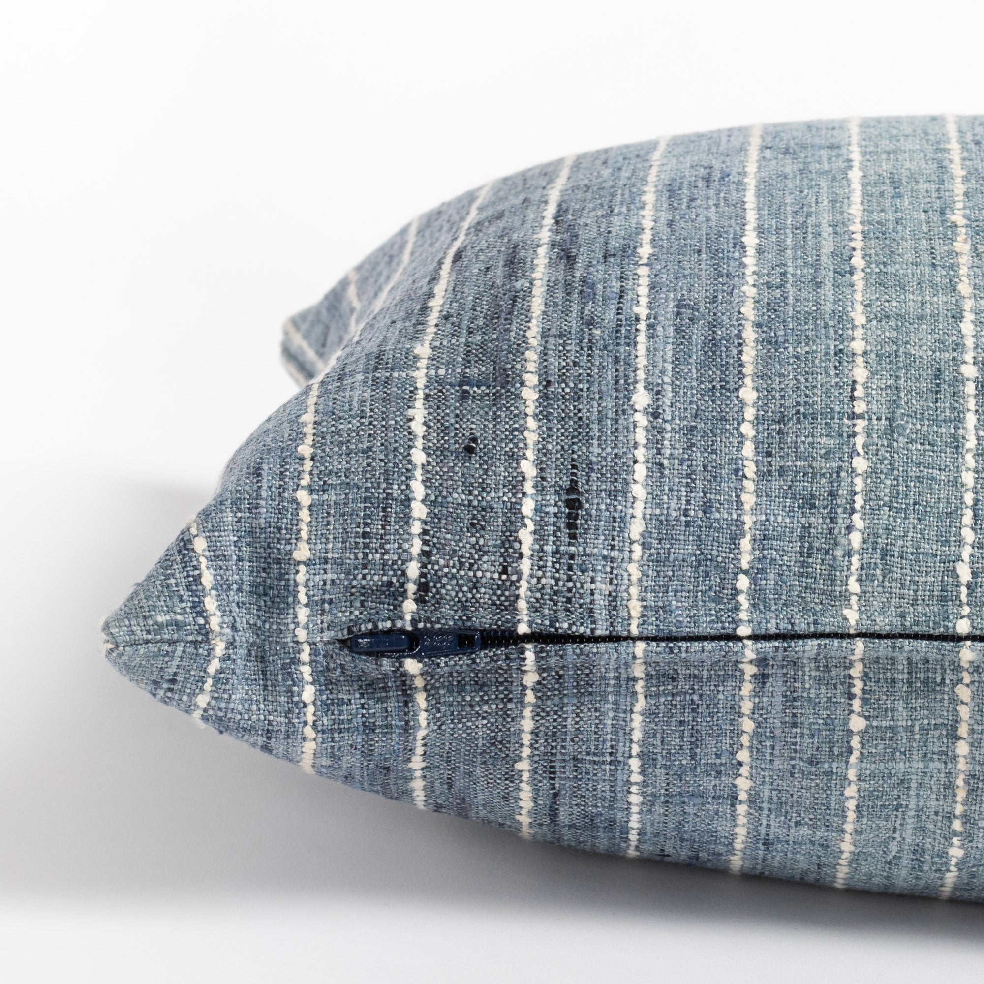 Premium Hyden Stripe Lumbar Pillow 14x20 Inches - Lake Blue Decorative Throw Pillow for Sofa, Bed & Home Decor