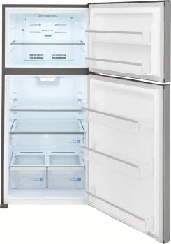 Frigidaire Gallery FGHT2055VF 20.0 Cu. Ft. Stainless Steel Top Freezer Refrigerator - Energy Efficient Kitchen Appliance for Home & Apartment Use