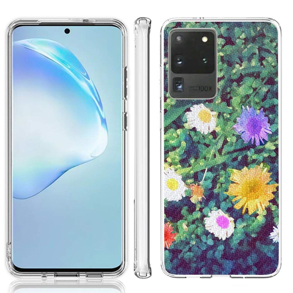 Samsung Galaxy S20 Ultra Case - Slim Fit TPU Protective Cover with Shockproof Design | One Tough Shield Daisy Paint Pattern | Perfect for Everyday Use, Travel & Outdoor Activities