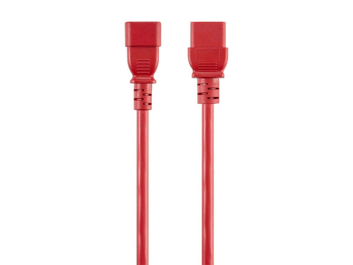 Monoprice 140040 6 Feet Red Power Cord - Heavy Duty 18AWG Replacement AC Cable for Computers, TVs, Monitors - Perfect for Home & Office Electronics Setup