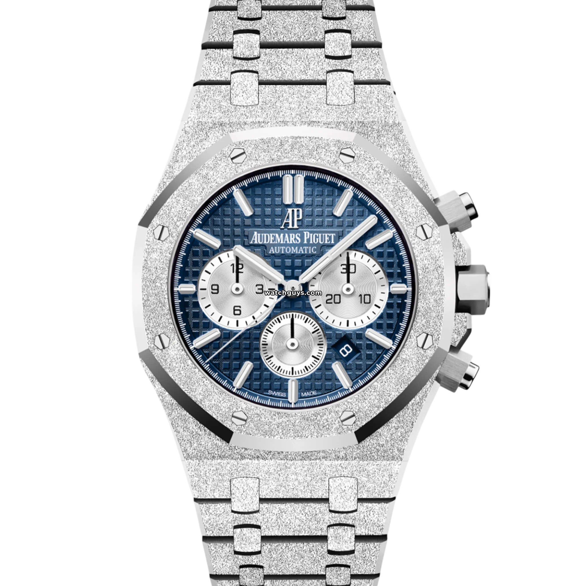Audemars Piguet Royal Oak Frosted Gold Chronograph 26331BC.GG.1224BC.02 - Luxury Swiss Watch for Men, 41mm Frosted Gold Case, Blue Dial - Perfect for Business Meetings & Formal Events