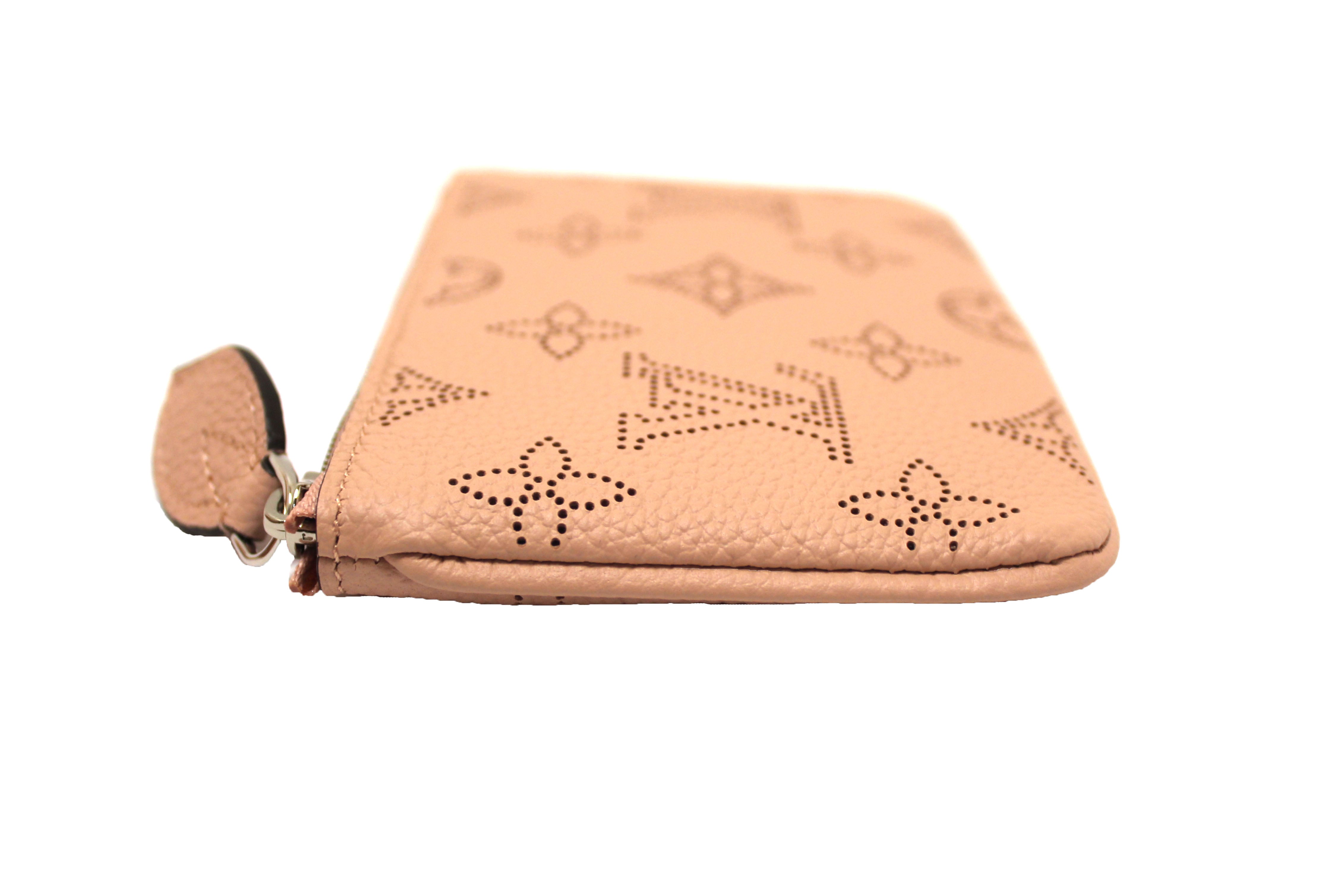 Authentic Louis Vuitton Magnolia Mahina Calf Leather Key Pouch - Luxury Women's Wallet for Keys & Cards | Perfect for Everyday Use, Travel & Gifts